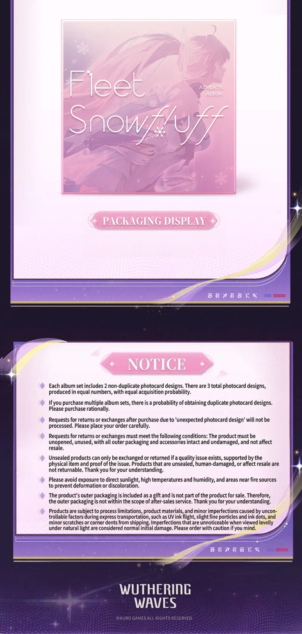 Wuthering Waves Aemeath Cd Album Wuthering Waves Aemeath Cd Album Fleet Snow Fluff Content 7