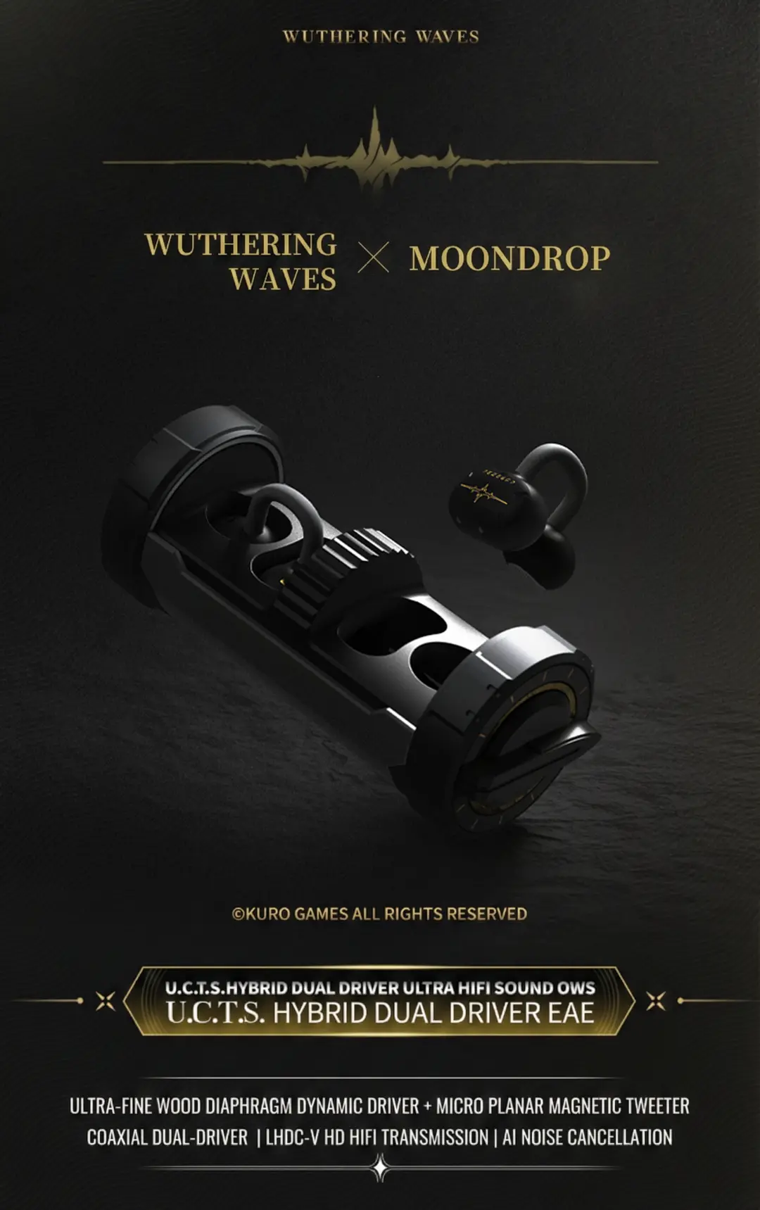 Wuthering Waves Clip-On Bluetooth Earbuds - The Call Of The Beyond Wuthering Waves Clip On Bluetooth Earbuds The Call Of The Beyond Content 1
