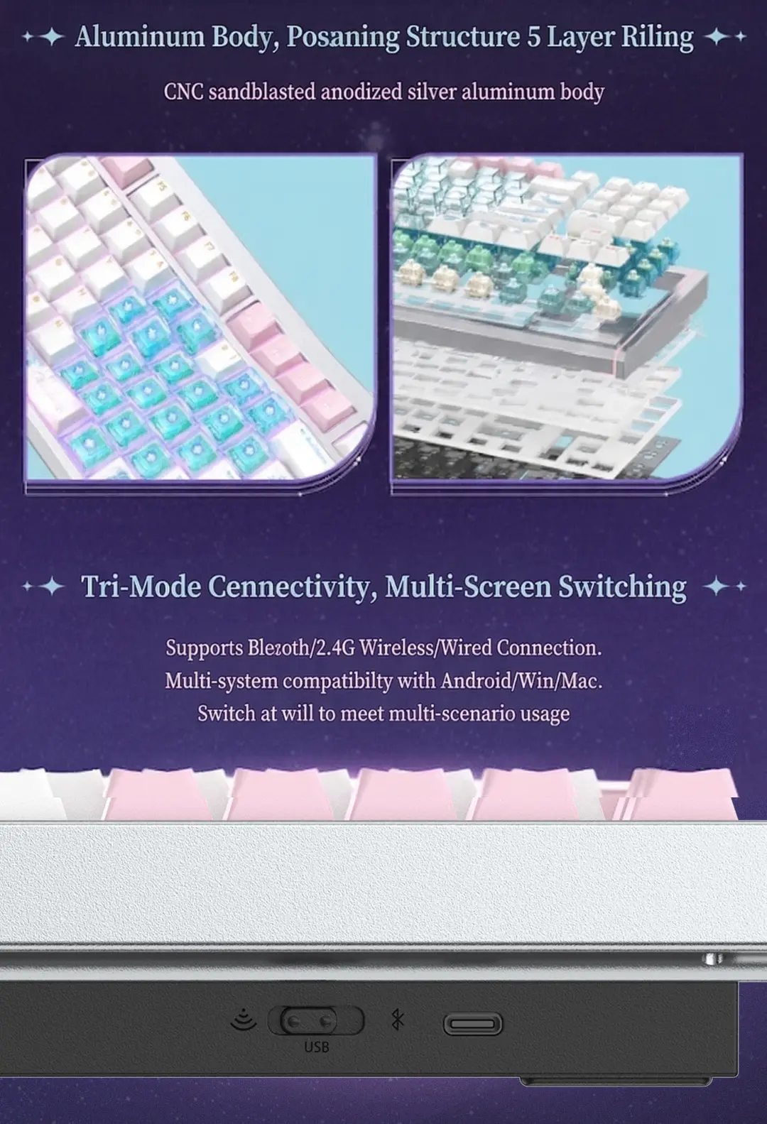 Wuthering Waves Keyboard - Snowy Serenade Wuthering Waves Icecream Switch Keyboard Snowy Serenade Content 3