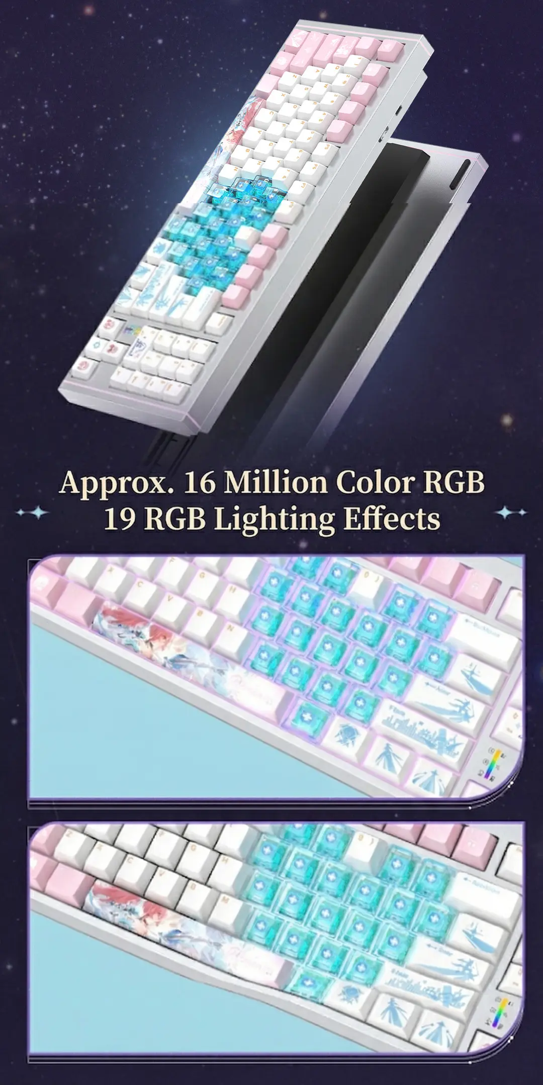 Wuthering Waves Keyboard - Snowy Serenade Wuthering Waves Icecream Switch Keyboard Snowy Serenade Content 5