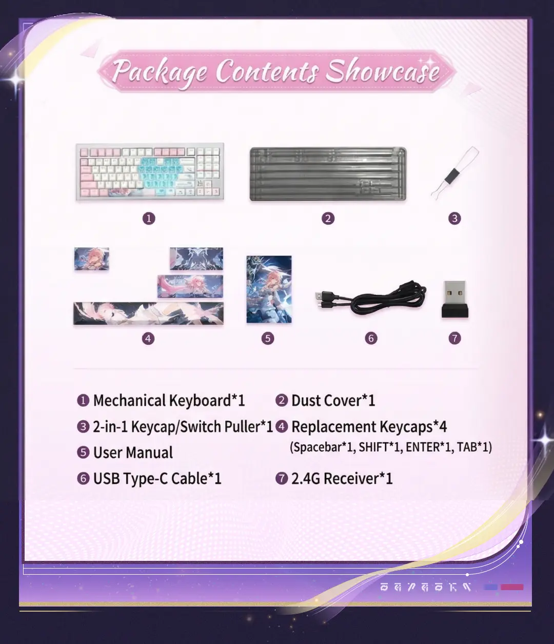 Wuthering Waves Keyboard - Snowy Serenade Wuthering Waves Icecream Switch Keyboard Snowy Serenade Content 7